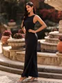 Graceful Sheath Scoop Floor-Length Wedding Guest Dress