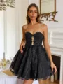 Charming Ball-Gown Sweetheart Appliques Lace Short/Mini Lace Corset Homecoming Dress