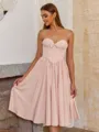 Stunning A-line Sweetheart Bow Tea-Length Corset Homecoming Dress