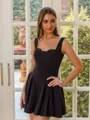 Show-stopping A-line Straps Short/Mini Stretch Crepe Homecoming Dress