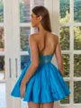 Magnificent Ball-Gown Sweetheart Beading Short/Mini Taffeta Corset Homecoming Dress