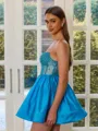 Magnificent Ball-Gown Sweetheart Beading Short/Mini Taffeta Corset Homecoming Dress