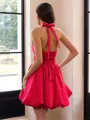 Grand Ball-Gown Halter Bow Short/Mini Homecoming Dress