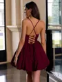 Magnificent Ball-Gown Spaghetti Straps Pleated Short/Mini Homecoming Dress