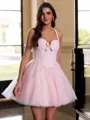 Unforgettable Ball-Gown Halter Bow Short/Mini Corset Homecoming Dress