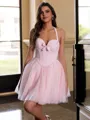 Unforgettable Ball-Gown Halter Bow Short/Mini Corset Homecoming Dress