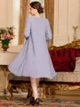 Resplendent Sheath Chiffon Applique Bateau 3/4 Sleeves Short/Mini Mother of the Bride Dress