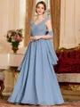 Stylish A-Line Chiffon Applique V-Neck Sleeveless Floor-Length Mother of the Bride Dress