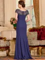 Tasteful Sheath Chiffon Beading Bateau Short Sleeves Floor-Length Mother of the Bride Dress