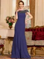 Tasteful Sheath Chiffon Beading Bateau Short Sleeves Floor-Length Mother of the Bride Dress