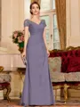 Radiant A-Line Chiffon Applique Sweetheart Short Sleeves Floor-Length Mother of the Bride Dress