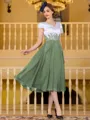 Charming A-Line Chiffon Applique V-Neck Short Sleeves Tea-Length Mother of the Bride Dress