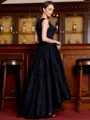 Resplendent A-Line Lace Applique Scoop Sleeveless Asymmetrical Mother of the Bride Dress