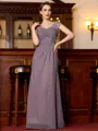 Unique Sheath Chiffon Lace V-Neck Short Sleeves Floor-Length Mother of the Bride Dress