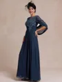 Classy A-line Scoop Appliques Lace Floor-Length Chiffon Mother of the Bride Dress