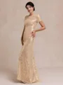 Endearing Sheath Scoop Short Sleeves Sweep Train Mother of the Bride Dress