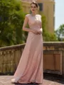 Chic A-line V-Neck Pleated Floor-Length Mother of the Bride Dress
