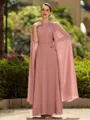 Stylish A-line Scoop Pleated Ankle-Length Chiffon Mother of the Bride Dress