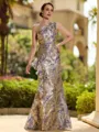 Endearing Sheath One-Shoulder Ruffles Floor-Length Mother of the Bride Dress