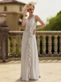Gorgeous Sheath V-Neck Ruffles Floor-Length Chiffon Mother of the Bride Dress