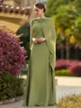 Unique A-line Scoop Floor-Length Chiffon Mother of the Bride Dress