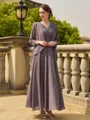 Pretty A-Line/Princess Chiffon Applique V-Neck Sleeveless Ankle-Length Mother of the Bride Dresses