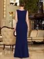 Enchanting Sheath/Column Stretch Crepe Scoop Sleeveless Floor-Length Mother of the Bride Dresses