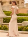 Resplendent Sheath V-Neck Short Sleeves Pleated Floor-Length Mother of the Bride Dress
