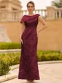 Immaculate Sheath Scoop Pleated Floor-Length Satin Mother of the Bride Dress
