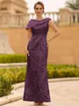 Immaculate Sheath Scoop Pleated Floor-Length Satin Mother of the Bride Dress