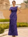 Immaculate Sheath Scoop Pleated Floor-Length Satin Mother of the Bride Dress