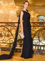 Modest Sheath Straps Flower Floor-Length Chiffon Corset Mother of the Bride Dress