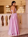 Exquisite A-line Sweetheart Beading Floor-Length Silk like Satin Prom Dress