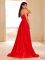 Stunning A-line Sweetheart Pleated Floor-Length Corset Prom Dress