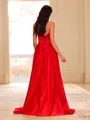 Stunning A-line Sweetheart Pleated Floor-Length Corset Prom Dress
