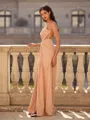 Hot Sheath V-Neck Pleated Floor-Length Prom Dress