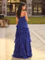 Grand Sheath Sweetheart Cascading Ruffles Floor-Length Chiffon Prom Dress