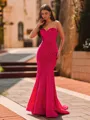 Hot Sheath Sweetheart Sweep Train Velvet Sequins Corset Prom Dress