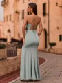 Captivating Sheath Spaghetti Straps Pleated Floor-Length Corset Prom Dress
