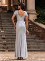 Trendy Sheath Scoop Short Sleeves Floor-Length Prom Dress