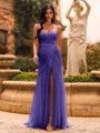 Glamourous Sheath Sweetheart Pleated Sweep Train Tulle Corset Prom Dress