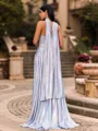 Perfect A-line One-Shoulder Rhinestone Sweep Train Prom Dress