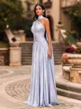 Perfect A-line One-Shoulder Rhinestone Sweep Train Prom Dress