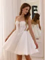 Glam A-line Sweetheart Short/Mini Corset Wedding Dress
