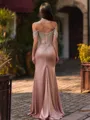 Delicate Sheath Off-the-Shoulder Beading Floor-Length Corset Prom Dress
