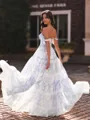 Opulent A-Line Off-the-Shoulder Floor-Length Corset Prom Dress