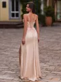 Stunning Sheath V-Neck Beading Floor-Length Corset Prom Dress
