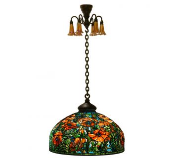 Tiffany Studios Oriental Poppy Chandelier