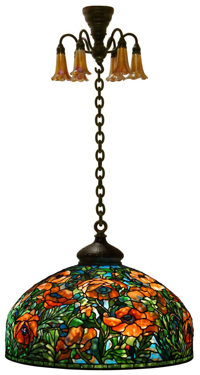 Tiffany Studios Oriental Poppy Chandelier