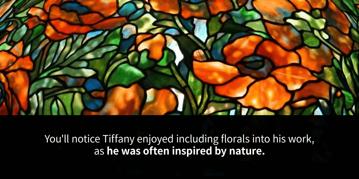 close up of Tiffany Studios Lamp